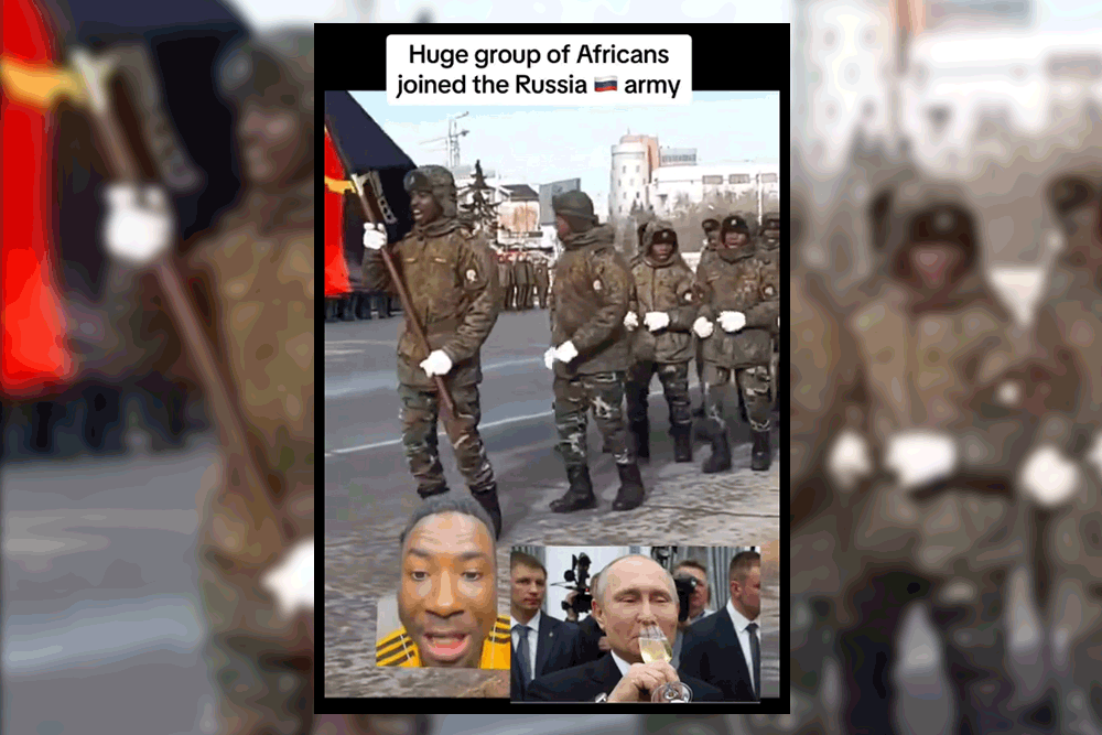 Video no proof that ‘huge group of Africans’ joined Russian army
