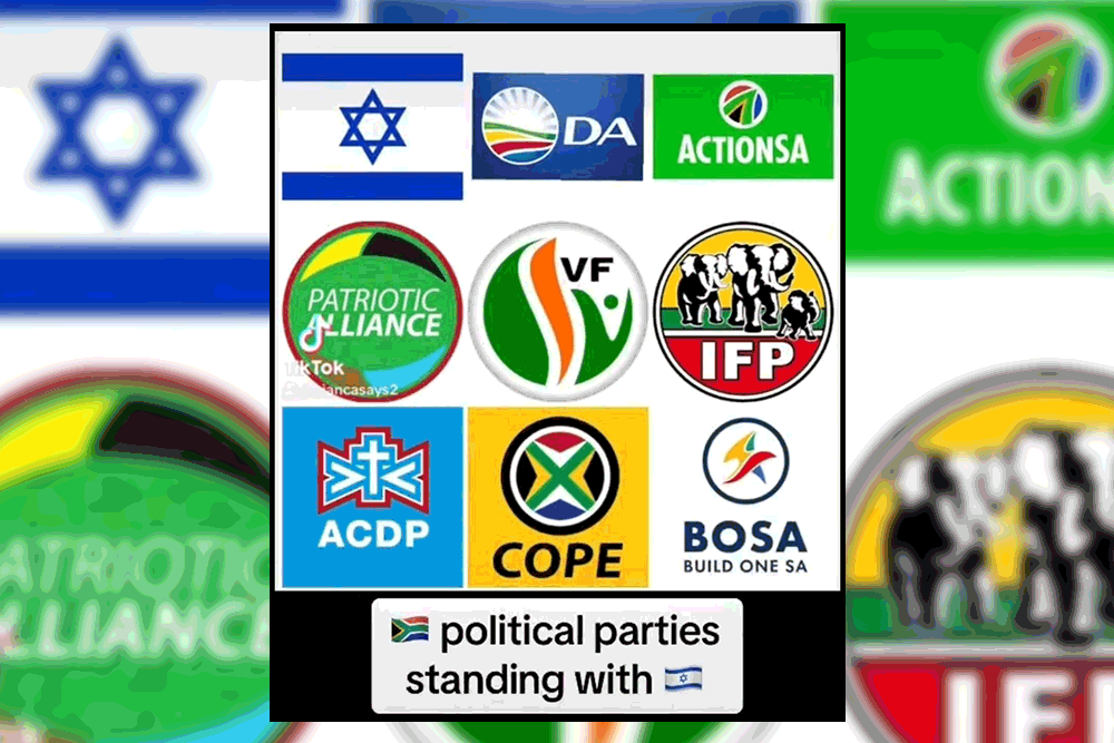 It's an election year in South Africa, and most political parties campaign only on local issues. Just two could be said to "stand with Israel".
