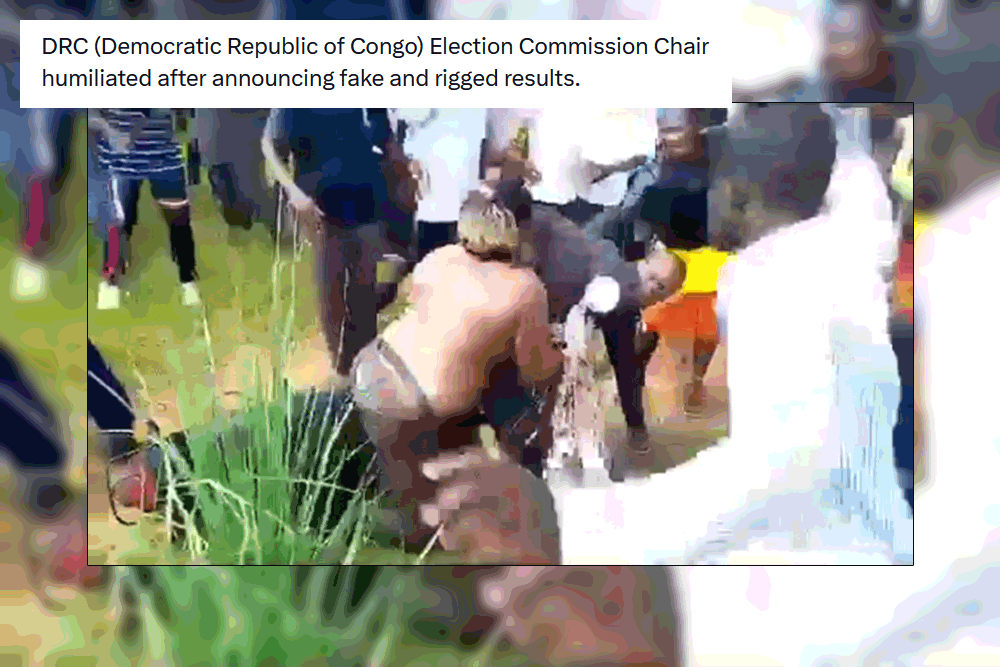 Video from DR Congo shows woman attacked for opposition vote, not for announcing ‘rigged’ election results