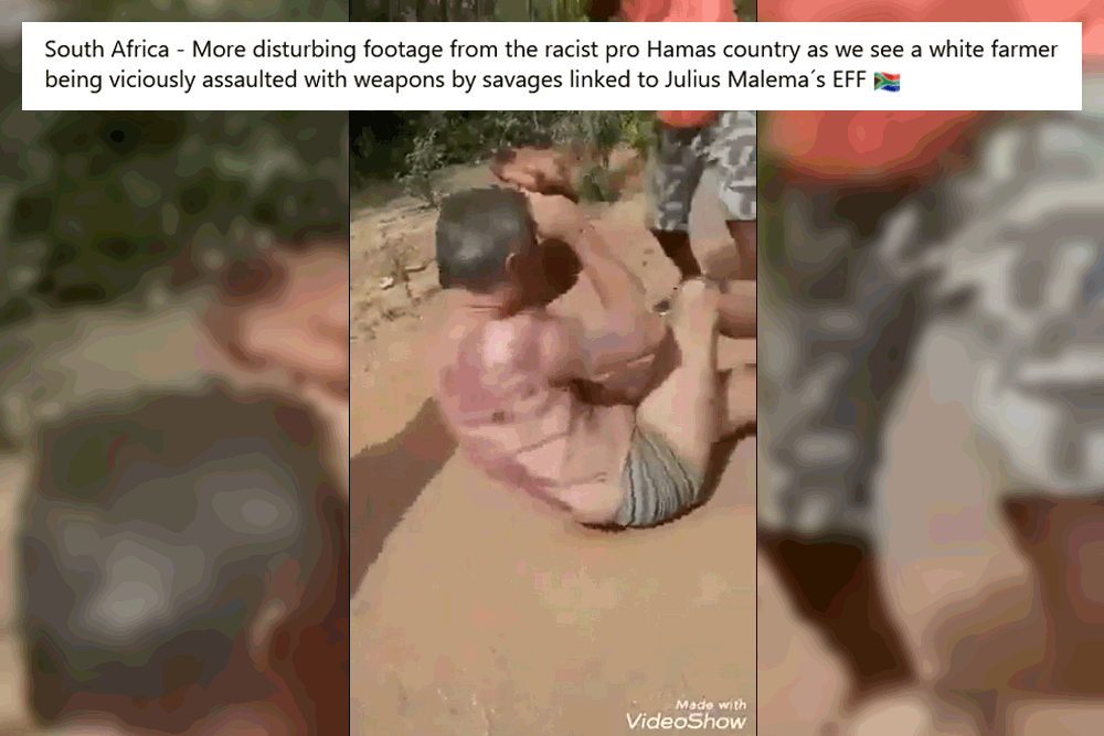 White farmer assaulted by EFF ‘savages’ in South Africa? No, video of homophobic assault in Brazil