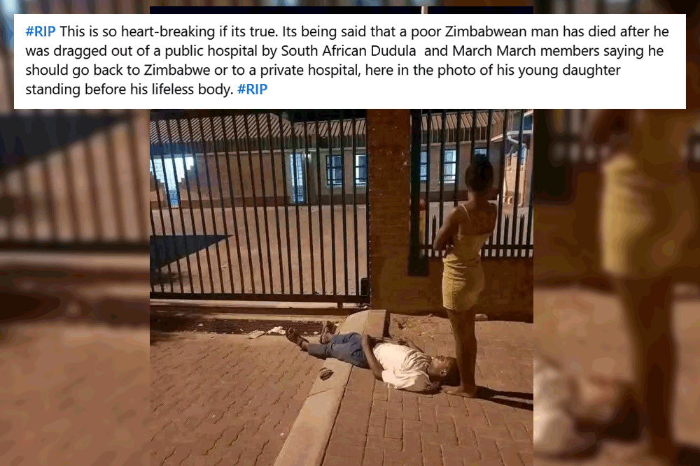 The daughter of the man in the photo brought him to the MUCPP Community Health Centre in Thelindaba, Mangaung. He has TB and had suffered some kind of seizure.