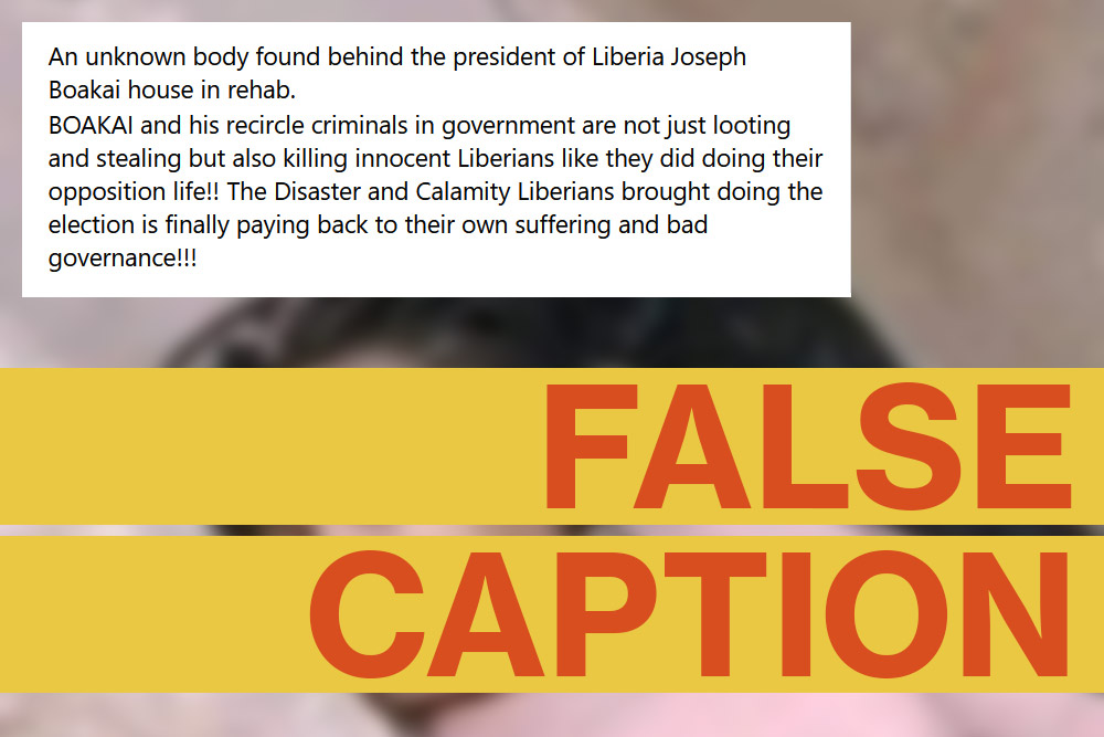 Identified murder victim in Nigeria, not ‘unknown body’ found behind Liberian president Boakai’s house