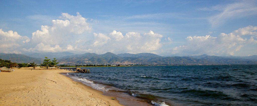 Africa - Lake Tanganyika with Burundi’s capital of Bujumbura in the distance
