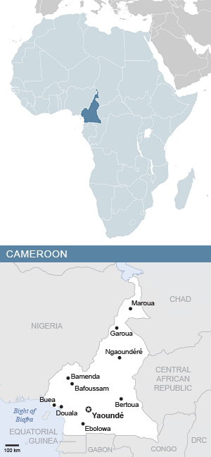 Map of Cameroon and Africa