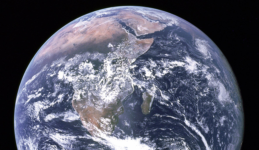 Africa in Nasa's Blue Marble photo of the earth, taken by astronauts on board Apollo 17 in 1972