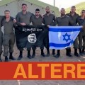 The photo is no proof that Israeli and US intelligence agencies created the Islamist group. The original shows the soldiers holding a green and yellow flag – not the black and white flag of Isis.