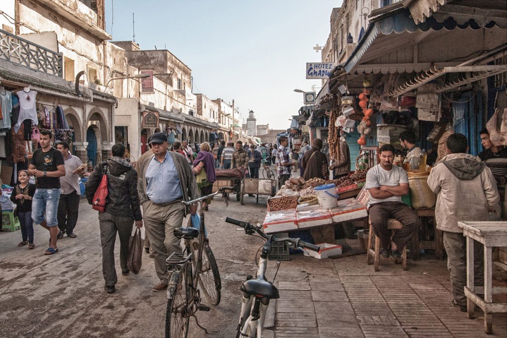 Africa - Street life in Essaouira, an ancient city in western Morocco on the Atlantic coast.