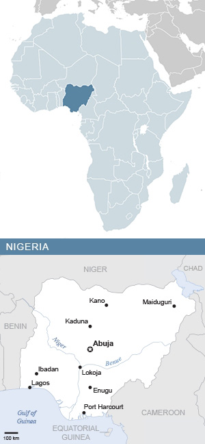 Map of Nigeria and Africa