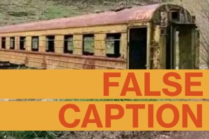 Xenophobic posts mislabel a photo of a local oddity from Georgia, a train carriage converted into a river bridge, to paint Zimbabwe as backwards.