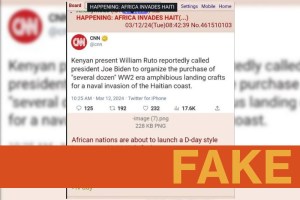 Kenya was to lead a now-delayed international policing mission to quell gang violence in Haiti. But the X post reporting Africa’s “D-day style invasion” of the Caribbean country is not by CNN.