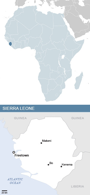 Map of Sierra Leone and Africa