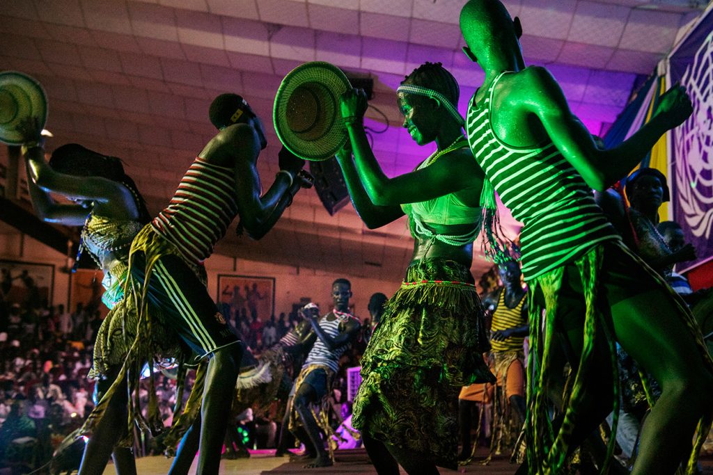 Africa - The Kush Dance Group performs at the Comedy for Peace event at the Nyakuron Cultural Centre in Juba on 23 April 2017. The event featured the best of South Sudanese comedians and musicians, including Emmanuel Kembe, Woklii, Feel Free, Lotole Captain Eddy and Kon Kuol Kon.