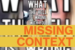 "Beheaded babies!" the woman shouts into the camera in response to Israel's airstrike on the Gaza city of Rafah. But she's not the Vampire Diaries actor.